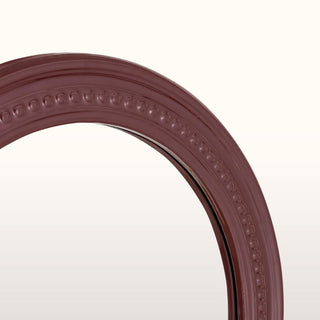 Beaded Circular Mirror | Burgundy in Homewares from Oriana B. www.orianab.com