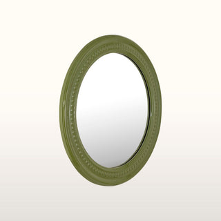 Beaded Circular Mirror | Green in Homewares from Oriana B. www.orianab.com