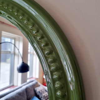 Beaded Circular Mirror | Green in Mirrors from Oriana B. www.orianab.com