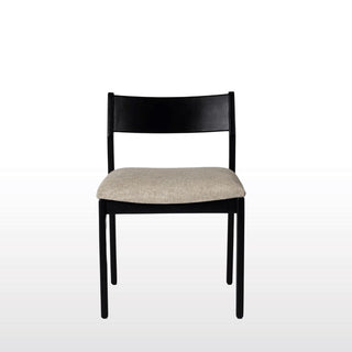 Black Dining Chair | Natural Linen in Furniture from Oriana B. www.orianab.com