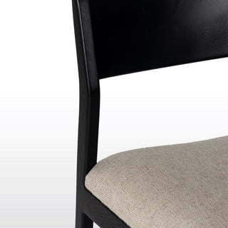 Black Dining Chair | Natural Linen in Furniture from Oriana B. www.orianab.com