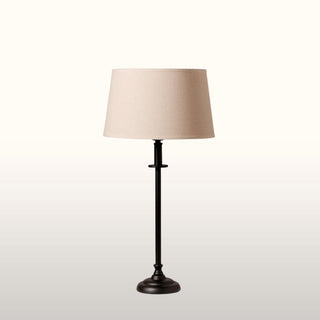 Black Table Lamp with Linen Shade in lighting from Oriana B. www.orianab.com