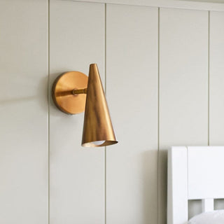 Brass Cone Wall Light in Lighting from Oriana B. www.orianab.com