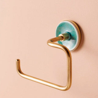 Ceramic Brass Toilet Roll Holder in Homewares from Oriana B. www.orianab.com