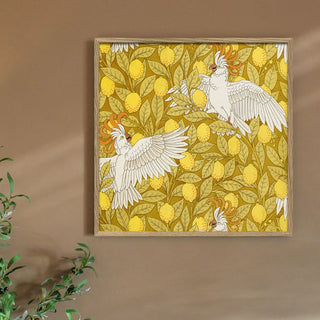 Cockatoos | Black Frame | 61x61 in Homewares from Oriana B. www.orianab.com