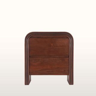 Curved Wood Bedside Table with Drawers in Furniture from Oriana B. www.orianab.com