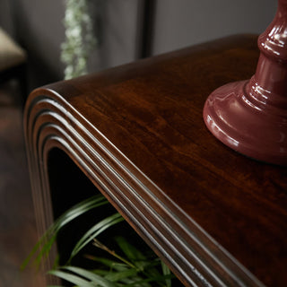 Curved Wood Console Table in Furniture from Oriana B. www.orianab.com