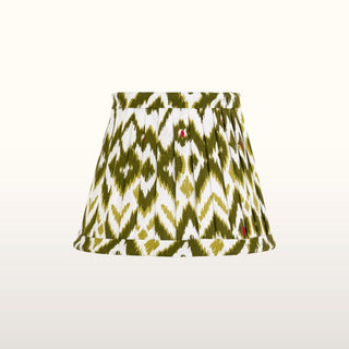 Double Brass Wall Light | Green Pleated Shade in Lighting from Oriana B. www.orianab.com