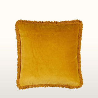 Fringed cushion cover, TURMERIC, 45x45 cm in Homewares from Oriana B. www.orianab.com