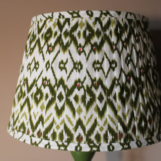 Green Enamel Table Lamp | Green Pleated Shade in Lighting from Oriana B. www.orianab.com