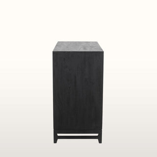 Inlay 2 Door Cabinet | Black & Wood in Furniture from Oriana B. www.orianab.com