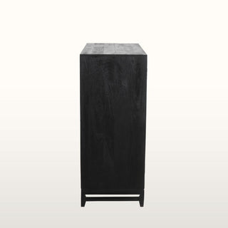 Inlay Bar Cabinet | Black & Wood in Furniture from Oriana B. www.orianab.com