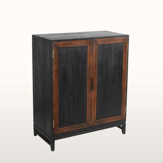 Inlay Bar Cabinet | Black & Wood in Furniture from Oriana B. www.orianab.com