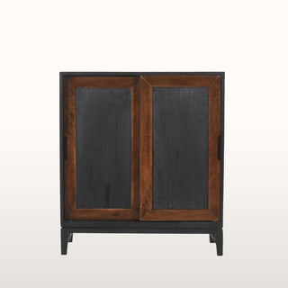 Inlay Sliding Door Cabinet | Black & Wood in Furniture from Oriana B. www.orianab.com