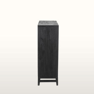 Inlay Sliding Door Cabinet | Black & Wood in Furniture from Oriana B. www.orianab.com