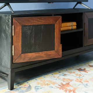 Inlay TV Cabinet | Black & Wood in Furniture from Oriana B. www.orianab.com