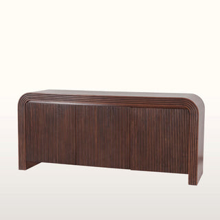 Large Curved Dark Wood Sideboard in Furniture from Oriana B. www.orianab.com