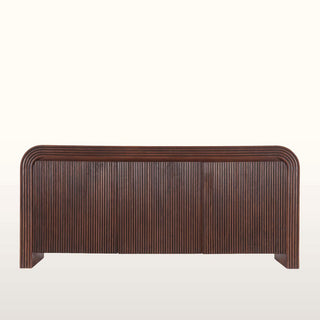 Large Curved Dark Wood Sideboard in Furniture from Oriana B. www.orianab.com