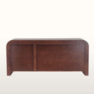 Large Curved Dark Wood Sideboard in Furniture from Oriana B. www.orianab.com