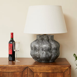 Large Grey Ceramic Table Lamp in Lighting from Oriana B. www.orianab.com