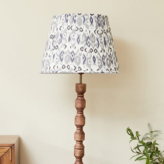 Large Pleated Empire Lamp Shade | Blue & Grey in Lighting from Oriana B. www.orianab.com