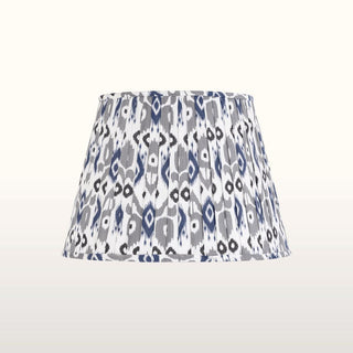 Large Pleated Empire Shade | Blue & Grey in Lighting from Oriana B. www.orianab.com