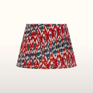 Large Pleated Empire Shade | Red & Blue in Lighting from Oriana B. www.orianab.com