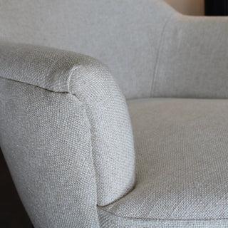 Linen Armchair with Turned Legs in Furniture from Oriana B. www.orianab.com