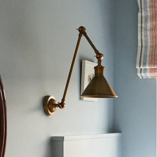 Long Arm Cone Wall Light | Brass in Lighting from Oriana B. www.orianab.com