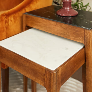 Marble Topped Side Table Test in Furniture from Oriana B. www.orianab.com