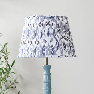 Medium Pleated Empire Shade | Blue & Grey in Lighting from Oriana B. www.orianab.com