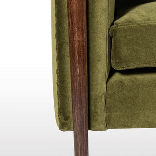 Mid Century Inspired Armchair | Green Velvet in Furniture from Oriana B. www.orianab.com