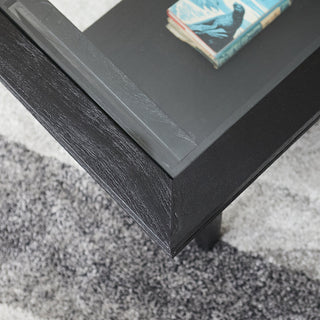 Rectangular Glass Coffee Table | Black in Furniture from Oriana B. www.orianab.com