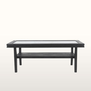 Rectangular Glass Coffee Table | Black in Furniture from Oriana B. www.orianab.com