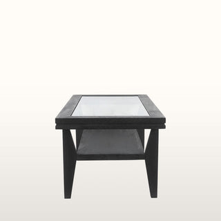 Rectangular Glass Coffee Table | Black in Furniture from Oriana B. www.orianab.com