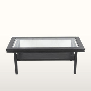 Rectangular Glass Coffee Table | Black in Furniture from Oriana B. www.orianab.com