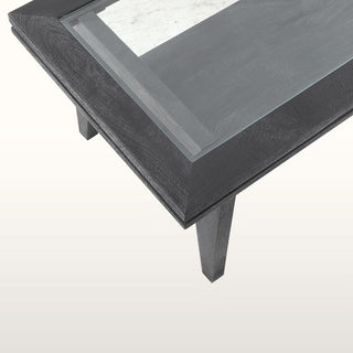 Rectangular Glass Coffee Table | Black in Furniture from Oriana B. www.orianab.com