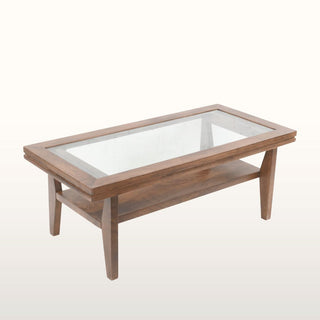 Rectangular Glass Coffee Table | Wood in Furniture from Oriana B. www.orianab.com