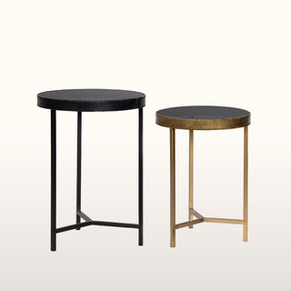 Side Table Nest | Black & Antique Gold in Furniture from Oriana B. www.orianab.com