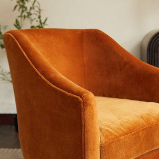 Slope Arm Armchair | Rust Velvet in Furniture from Oriana B. www.orianab.com