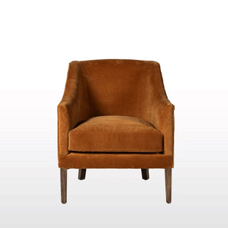 Slope Arm Armchair | Rust Velvet in Furniture from Oriana B. www.orianab.com