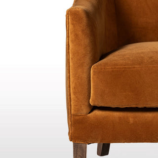 Slope Arm Armchair | Rust Velvet in Furniture from Oriana B. www.orianab.com