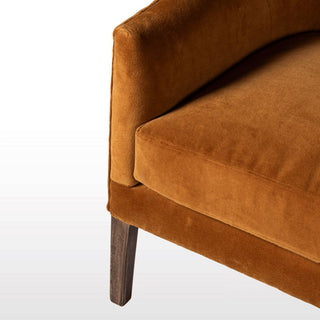 Slope Arm Armchair | Rust Velvet in Furniture from Oriana B. www.orianab.com