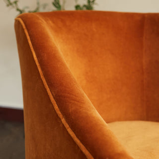 Slope Arm Armchair | Rust Velvet in Furniture from Oriana B. www.orianab.com