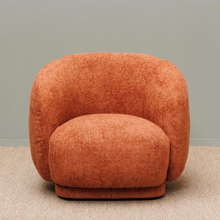 Terracotta swivelling armchair Moeraki in Furniture from Oriana B. www.orianab.com