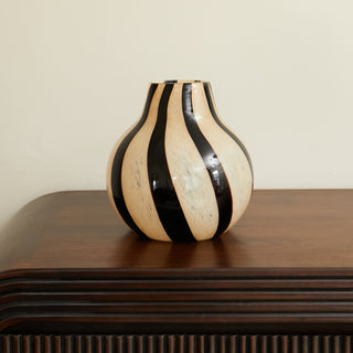 Vase Stripe Glass Peach in Vases & Plant Pots from Oriana B. www.orianab.com