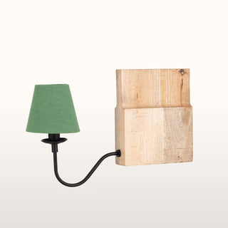 Wooden Bookshelf Lamp with Green Shade in Lighting from Oriana B. www.orianab.com