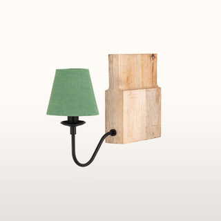 Wooden Bookshelf Lamp with Green Shade in Lighting from Oriana B. www.orianab.com