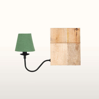 Wooden Bookshelf Lamp with Green Shade in Lighting from Oriana B. www.orianab.com