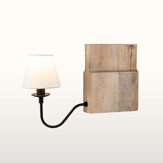 Wooden Bookshelf Lamp with White Shade in Lighting from Oriana B. www.orianab.com